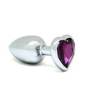 Rimba - Buttplug KLEIN met kristal in Hartvorm (unisex)