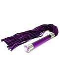 Rimba - Suede Flogger with glass handle and crystal