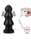 Love Toy - King Size Vibrating Anal Rigger 20 cm - Zwart