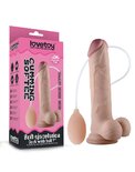 Love Toy - Soft Ejaculation Cock met testikels 23 cm - Squirting Dildo - Nude