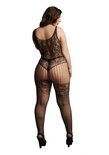 Bodystocking met Kant en Visnet - Plus Size