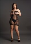 Strapless Mini Jurkje - Plus Size