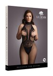 Bodystocking met Visnet en Kant - Plus Size