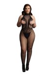 Bodystocking met Visnet en Kant - Plus Size