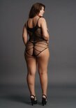 Contrast Net Teddy - Plus Size