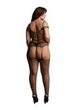 Jarretel Bodystocking met Scheuren - Plus Size
