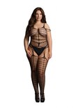 Jarretel Bodystocking met Scheuren - Plus Size
