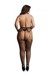 Jarretel Panty met Scheuren - Plus Size