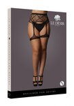 Gestreepte Netstof Jarretelgordel - Plus Size