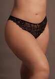 ZoƩ - Elastische Kanten Slip met Vetersluiting en Gouden Details - Plus Size