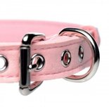 Golden Kitty Collar Met Kattenbelletje - Roze/Zilver