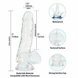 Crystal Addiction - Transparante Dildo - 18 cm
