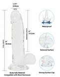 Crystal Addiction - Transparante Dildo - 19 cm