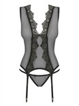 Meshlove Jarreteltop en String - Zwart