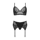 Sanne - 3-delige Bh-set - zwart