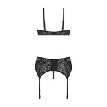 Sanne - 3-delige Bh-set - zwart