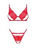 Mellania BH Set Met Sexy String - Rood