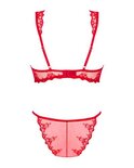 Lonesia Kanten BH Set Met Sexy Slip - Rood