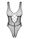 Stretchbody open kruis - zwart