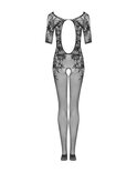 Sexy Netstof Catsuit - Zwart