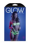 MIRAGE - Caged BH en Slipje - Neon Geel
