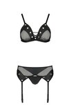 Nessy Jarretel Setje Curvy - Zwart