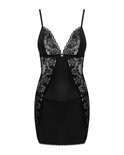 Maderris Elegante Babydoll en String - Zwart