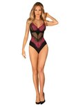 Obsessive - Rosenty Teddy - Zwart/Paars