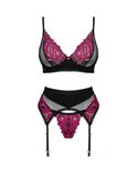 Obsessive - Rosenty 3-Delige Set - Zwart/Paars