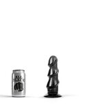 Zwarte Anaal Dildo Met Ribbels