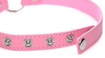 Kinky Kitty Ring Slim Choker - Roze