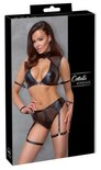 BH-set Bondage met bandjes - Zwart