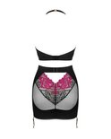 Obsessive - Rosenty Top & Skirt - Zwart/Paars