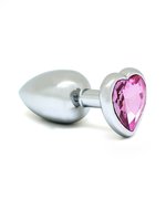 Rimba - Buttplug KLEIN met kristal in Hartvorm (unisex)