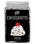 WET Desserts Whipped Cream 144 x 10ml.  pouch in Counter Bowl display