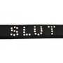 Lederen Halsband Met 'Slut' Studs Design