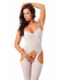 Amorable by Rimba - Catsuit met Open Kruis - One Size - Wit