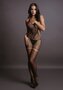 Visnet Bodystocking met Hoge Nek - One Size