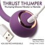 Thru Thumper Stotende Siliconen Vibrator met Afstandsbediening