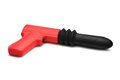 Stotende Pistool Vibrator - Zwart/Rood