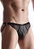 Wetlook Men's open back briefs - Black_