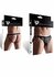 Wetlook Men's open back briefs - Black_