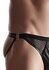 Wetlook Men's open back briefs - Black_