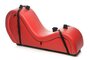 Kinky Seks Sofa Met Boeien en Positie Kussens - Zwart/Rood_